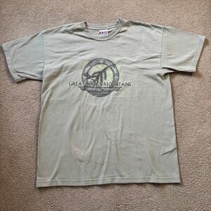 Vintage Bayside Heavy Weight Great Smoky Mountains T-Shirt Mens Extra Large USA